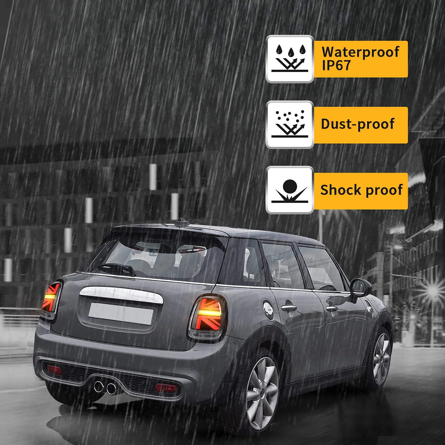 BMW Mini Cooper F55 F56 F57 Black Trim LED Taillights 2014 - 2019